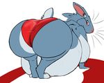  all_fours anthro anus big_belly big_breasts big_butt breasts butt fat_ass female huge_breasts hyper hyper_pregnancy lagomorph looking_back mammal panties pregnant rabbit riis solo underwear 