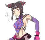  breasts doru_riheko drill_hair dudou halter_top halterneck han_juri medium_breasts mouth_hold sideboob solo street_fighter street_fighter_iv_(series) twin_drills 