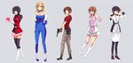  aisha_(gundam) aisha_(gundam)_(cosplay) alternate_costume bad_id bad_pixiv_id bare_shoulders black_eyes black_hair black_legwear blonde_hair blue_eyes bob_cut bodysuit boots breasts brown_eyes brown_hair cagalli_yula_athha cagalli_yula_athha_(cosplay) character_request choker cleavage cosplay detached_sleeves durarara!! glasses gloves gun gundam gundam_seed gundam_seed_destiny harima_mika haro karisawa_erika lunamaria_hawke lunamaria_hawke_(cosplay) medium_breasts mikajima_saki military military_uniform miniskirt multiple_girls natarle_badgiruel natarle_badgiruel_(cosplay) pantyhose pleated_skirt red_eyes short_hair skirt smile sonohara_anri stellar_loussier stellar_loussier_(cosplay) thighhighs tinnybunny24 uniform vorona weapon zettai_ryouiki 