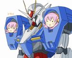  &gt;_&lt; closed_eyes gundam gundam_00 megurine_luka no_humans parody porinkii takoluka vocaloid what 