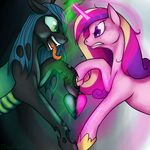  equine feral fight friendship_is_magic horn horse love_heart mammal my_little_pony omnifob pony princess_cadance_(mlp) queen_chrysalis_(mlp) unicorn winged_unicorn wings 