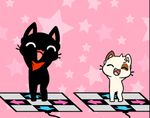  animated bandanna caramelldansen cute dance_dance_revolution dancing feline gamer_cat gamercat glitch_(character) low_res mammal open_mouth samantha_whitten size_difference teeth 