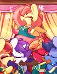  big_macintosh_(mlp) blonde_hair blue_hair bow_tie clothing curtains equine eyes_closed female fluttershy_(mlp) friendship_is_magic group hair horn horse lifeloser male mammal my_little_pony pegasus pony purple_hair rarity_(mlp) singing stage toe-tapper_(mlp) torch_song_(mlp) two_tone_hair unicorn wings 