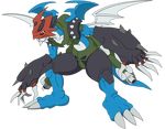  claws digimon dragon gun horn hybrid insectoid male paildramon ranged_weapon raysaber red_eyes weapon wings 