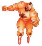  90s beard capcom facial_hair illustration muscle official_art oldschool scar scars street_fighter street_fighter_ii wrestler yasuda_akira zangief 