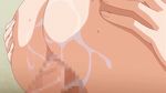  1girl animated animated_gif black_hair breasts censored erect_nipples eroge!_h_mo_game_mo_kaihatsu_zanmai himeno_kisara large_breasts long_hair nipples paizuri penis precum sweat 