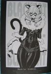  1girl animal_ears black_cat black_cat_(marvel) breasts cat_ears cleavage felicia_hardy illustration kotobuki_tsukasa marvel nekomimi solo spider-man_(series) spiderman tail 