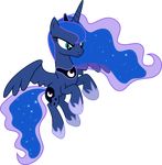  absurd_res alpha_channel angry blue_eyes blue_hair cutie_mark equine female feral friendship_is_magic hair hi_res horn horse long_hair mammal my_little_pony pony princess_luna_(mlp) solo theshadowstone winged_unicorn wings 