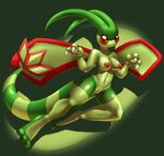  3_toes anthro breasts claws digitigrade elpatrixf female flygon green_body hi_res hindpaw looking_at_viewer navel nintendo nipples nude paws pok&#233;mon pok&#233;morph pok&eacute;mon pok&eacute;morph pussy solo stripes toes video_games wings 