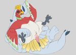  beak chubby clitoris cum cum_in_pussy cum_inside duo erection eyes_closed female feral feral_on_feral ho-oh interspecies legendary_pok&#233;mon lugia male megaloas nintendo on_top penetration penis piro21 plain_background pok&#233;mon pok&eacute;mon pussy red_feathers reverse_cowgirl_position sex spread_legs spreading straight sweat tongue tongue_out vaginal vaginal_penetration video_games white_feathers 