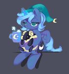  blue_fur blue_hair caprine cup cute cutie_mark ende equine female feral friendship_is_magic fur hair half-closed_eyes horn horse magic mammal mug my_little_pony nightcap plushie pony princess_luna_(mlp) sheep sleepy solo teal_eyes winged_unicorn wings young 