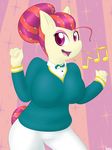  anthro anthrofied big_breasts breasts clothing equine female friendship_is_magic hair horse lamiaaaa mammal my_little_pony pony purple_eyes singing solo torch_song_(mlp) two_tone_hair 