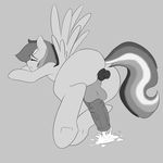  3mangos anal anal_insertion anal_penetration animal_genitalia balls buttplug cum cum_while_penetrated cumshot dickgirl dsnsfw equine eyes_closed friendship_is_magic greyscale horse horsecock insertion intersex mammal monochrome my_little_pony orgasm pegasus penetration penis pony rainbow_dash_(mlp) sex_toy solo wings 