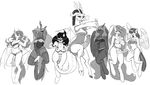  animal_genitalia anthro anthrofied arms_behind_back balls bat_pony black_hair bra changeling crossgender dickgirl discord_(mlp) discord_(mlp_ draconequus drink equine erection flutterbat_(mlp) fluttershy_(mlp) friendship_is_magic greyscale group hair half-closed_eyes horn horse horsecock intersex kevinsano king_sombra_(mlp) legwear long_hair looking_at_viewer mammal monochrome my_little_pony open_mouth panties penis pony princess_celestia_(mlp) princess_luna_(mlp) queen_chrysalis_(mlp) stockings tongue tongue_out twilight_sparkle_(mlp) underwear unicorn vein winged_unicorn wings 