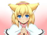  alice_margatroid animal_ears bad_id bad_pixiv_id blonde_hair blue_eyes capelet cat_ears hairband hands_clasped musouzuki own_hands_together short_hair solo touhou 