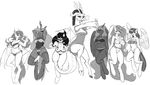  animal_genitalia anthro anthrofied arms_behind_back bat_pony black_hair bra changeling crossgender discord_(mlp) draconequus drink equine female flutterbat_(mlp) fluttershy_(mlp) friendship_is_magic greyscale group hair half-closed_eyes horn horse kevinsano king_sombra_(mlp) legwear long_hair looking_at_viewer mammal monochrome my_little_pony open_mouth panties pony princess_celestia_(mlp) princess_luna_(mlp) queen_chrysalis_(mlp) stockings tongue tongue_out twilight_sparkle_(mlp) underwear unicorn winged_unicorn wings 