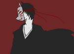  black_hair fox_mask japanese_clothes kimono male_focus mask solo yukata_(yume_2kki) yume_2kki 