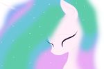  celestia eyes_closed friendship_is_magic fur hair horn horse mammal multi-colored_hair my_little_pony pony princess princess_celestia_(mlp) royalty solo unicorn white_fur 
