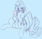  animal_genitalia balls blush cum cutie_mark dickgirl equine feral friendship_is_magic hair half-closed_eyes horn horse horsecock intersex looking_at_viewer mammal my_little_pony open_mouth penis pony rarity_(mlp) sketch skuttz solo unicorn 