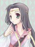  :o akudama_geku black_hair circlet code_geass green_eyes japanese_clothes long_hair lowres solo sumeragi_kaguya 