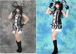  comparison cosplay demonbane etheldreda mizuhara_arisa multiple_views pantyhose photo third-party_edit 