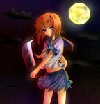  bad_id bad_pixiv_id hatchet higurashi_no_naku_koro_ni hinase_haruka moon nose_hatchet purple_eyes red_hair ryuuguu_rena solo 