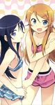  aragaki_ayase bikini bikini_top blue_eyes blue_hair blush breasts cleavage hair_ornament hairclip imageboard_sample kanzaki_hiro kousaka_kirino long_hair medium_breasts midriff multiple_girls open_mouth orange_hair ore_no_imouto_ga_konna_ni_kawaii_wake_ga_nai small_breasts smile swimsuit 