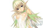  breasts hakaba nipples pointed_ears see_through white 