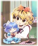  :&lt; animal_ears bad_id bad_pixiv_id beret biyon black_hair blonde_hair blue_dress blue_hair cat_ears cat_paws cat_tail chibi closed_eyes cookie dress eating fangs food hair_ornament hair_rings hair_stick hand_on_own_cheek hat heart jealous jiangshi kaku_seiga kemonomimi_mode minigirl miyako_yoshika multicolored_hair multiple_girls nazrin nazrin_(mouse) o_o ofuda open_mouth open_window paws puffy_sleeves short_hair short_sleeves sitting smile tail toramaru_shou touhou two-tone_hair watching window yellow_eyes 