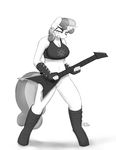  anthro anthrofied clothing devs-iratvs electric_guitar equine female fingerless_gloves friendship_is_magic gloves greyscale hair hi_res holding horn horse mammal monochrome my_little_pony navel panties pony solo standing sweetie_belle_(mlp) underwear unicorn 
