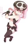  bad_id bad_pixiv_id black_legwear boots breasts hat highres jakuzure_nonon kill_la_kill knife medium_breasts navel nude nudist_beach_uniform pink_eyes pink_hair rin_yu_shijin short_hair solo spoilers thigh_boots thighhighs uniform 