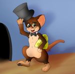  bow_tie cheese eyewear female fuzzywuff glasses hat mammal mouse rodent safe simple_background top_hat 