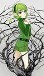  bad_id bad_pixiv_id bare_tree belt blue_eyes branch cropped_legs fairy green_hair green_hairband hairband hands_on_own_chest long_sleeves looking_at_viewer plant pointy_ears ribbed_sweater saria short_hair shorts standing sweater the_legend_of_zelda the_legend_of_zelda:_ocarina_of_time tobacco_(tabakokobata) tree turtleneck 