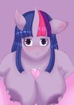  anthro anthrofied big_breasts breasts cbatie11 cum duo equine female first_person_view friendship_is_magic fur hair horn horse huge_breasts looking_at_viewer male mammal my_little_pony penis plain_background pony purple_background purple_fur purple_hair sex straight titfuck twilight_sparkle_(mlp) unicorn 