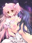  2girls akemi_homura breasts female kaname_madoka lactation large_breasts mahou_shoujo_madoka_magica multiple_girls nipples skf tame ultimate_madoka yuri 