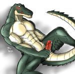  abs after_masturbation anthro biceps blush claws crocodile cum cum_on_hand cum_on_penis cum_on_self cum_on_tail cum_string cumshot erection fangs green_skin grin hentist humanoid_penis leaking looking_at_viewer lying male masturbation muscles nude on_back orgasm pecs penis plain_background pose reptile scales scalie sitting smile solo spread_legs spreading teeth toned tongue tongue_out vein 