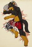  beauceron bed boxer_briefs bulge canine cum cum_in_pants cum_in_underwear cum_on_leg cum_on_self cum_through_clothing dog doggieo doggieo_(character) dream excessive_cum eyes_closed male mammal messy pillow sleeping solo underwear wet_dream 