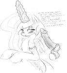  denial domination drooling equine female female_domination friendship_is_magic horn horse human interspecies male mammal my_little_pony oral orgasm_denial penis pony princess_celestia_(mlp) saliva straight text winged_unicorn wings zev 