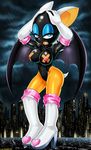  anthro areola bat big_breasts blue_eyes breasts female hair inverted_nipples looking_at_viewer mammal navel nipples rouge_the_bat rubber sega solo sonic_(series) therealshadman white_hair wings 
