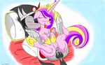  crown duo equine female friendship_is_magic horn horse licking lolmaster male mammal my_little_pony pony princess_cadance_(mlp) straight tongue unicorn vaginal winged_unicorn wings 