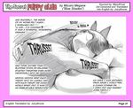  bestiality breasts canine comic dog duo english_text female feral great_dane greyscale hug human interspecies looking_up lying male mammal missionary_position mizuiro_megane monochrome on_back pink_borders plain_background sex sketch straight text topless translated white_background 