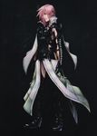  1girl armor cape final_fantasy final_fantasy_xiii gloves highres lightning_farron lightning_returns:_final_fantasy_xiii nomura_tetsuya official_art pink_hair 