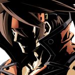  brown_eyes brown_hair forehead_protector guilty_gear headband high_collar male_focus piko_(osso) sol_badguy solo spiked_hair 