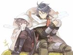  akatsuki_(log_horizon) blue_hair glasses log_horizon male purple_eyes purple_hair shiroe 