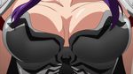  1girl animated animated_gif armor bikini_armor bouncing_breasts breasts close-up large_breasts magi_the_labyrinth_of_magic myers purple_hair solo 