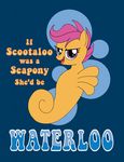  english_text equine female friendship_is_magic horse mammal my_little_pony pony scootaloo_(mlp) sea_pony seapony solo supra80 text 