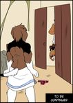  canine caught closet comic conner_(sydneysnake) dog english_text mammal raccoon sydneysnake text tj_(sydneysnake) tony_(sydneysnake) towel underwear 