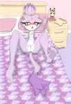  anthro anus bed bit-small blaze_the_cat blush breasts cat cute eyewear feline female flat_chested glasses hi_res hindpaw lying mammal on_back open_mouth paws pillow pussy pussy_juice sega sketch small_breasts sonic_(series) spread_legs spreading toes 