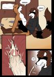  anal animal_genitalia canine canine_penis comic conner_(sydneysnake) cum cum_in_ass cum_inside dog english_text gay male mammal penis raccoon sydneysnake text tj_(sydneysnake) tony_(sydneysnake) 