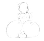  balls big_butt bubble_butt butt male monochrome presenting presenting_hindquarters puwa solo sqoon uncolored 